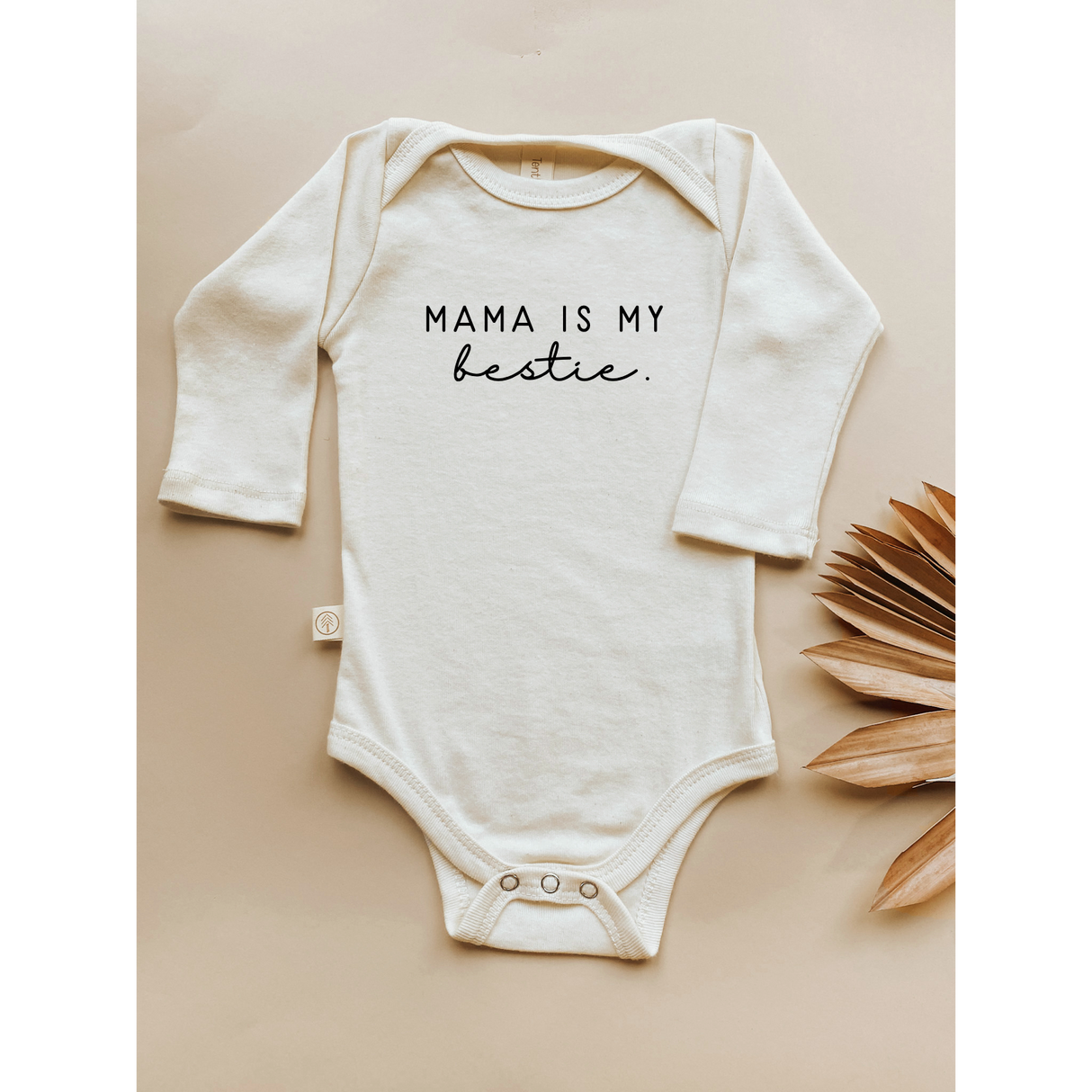 Mama is My Bestie - Long Sleeve Organic Bodysuit - HoneyBug