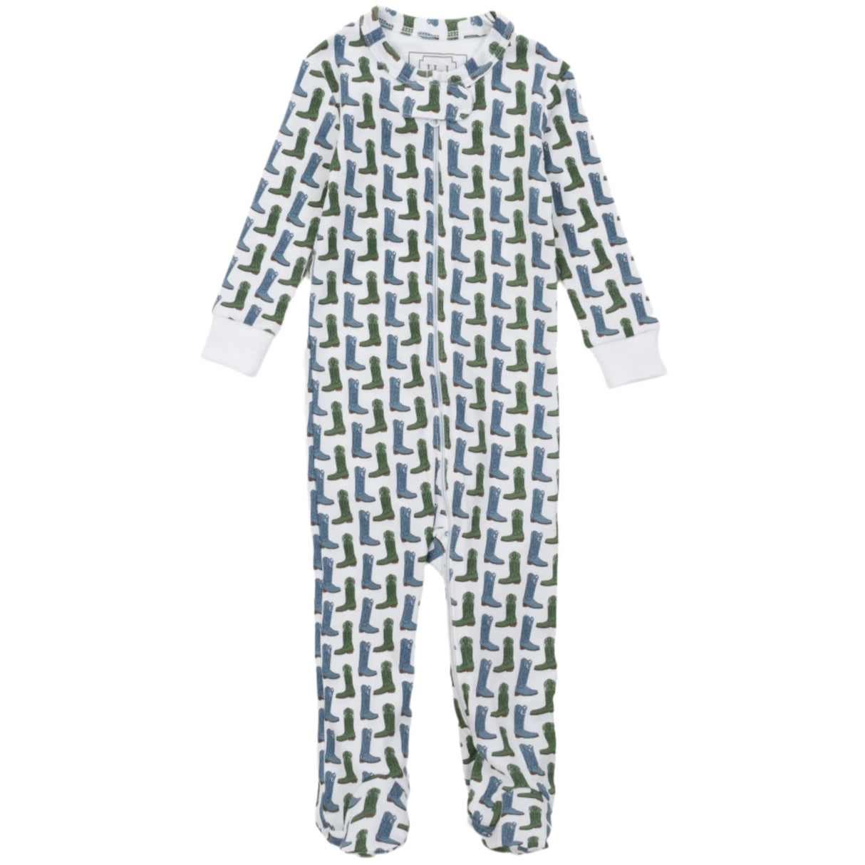 Parker Boys' Zipper Pajama - Cowboy Boots - HoneyBug