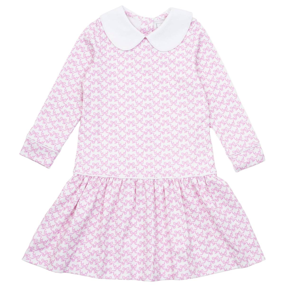 Lillian Girls' Dress - Pretty Pink Bows - HoneyBug