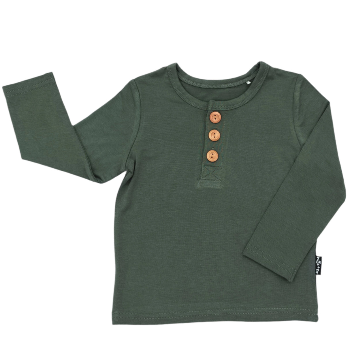 HENLEY LONG SLEEVE- Moss - HoneyBug