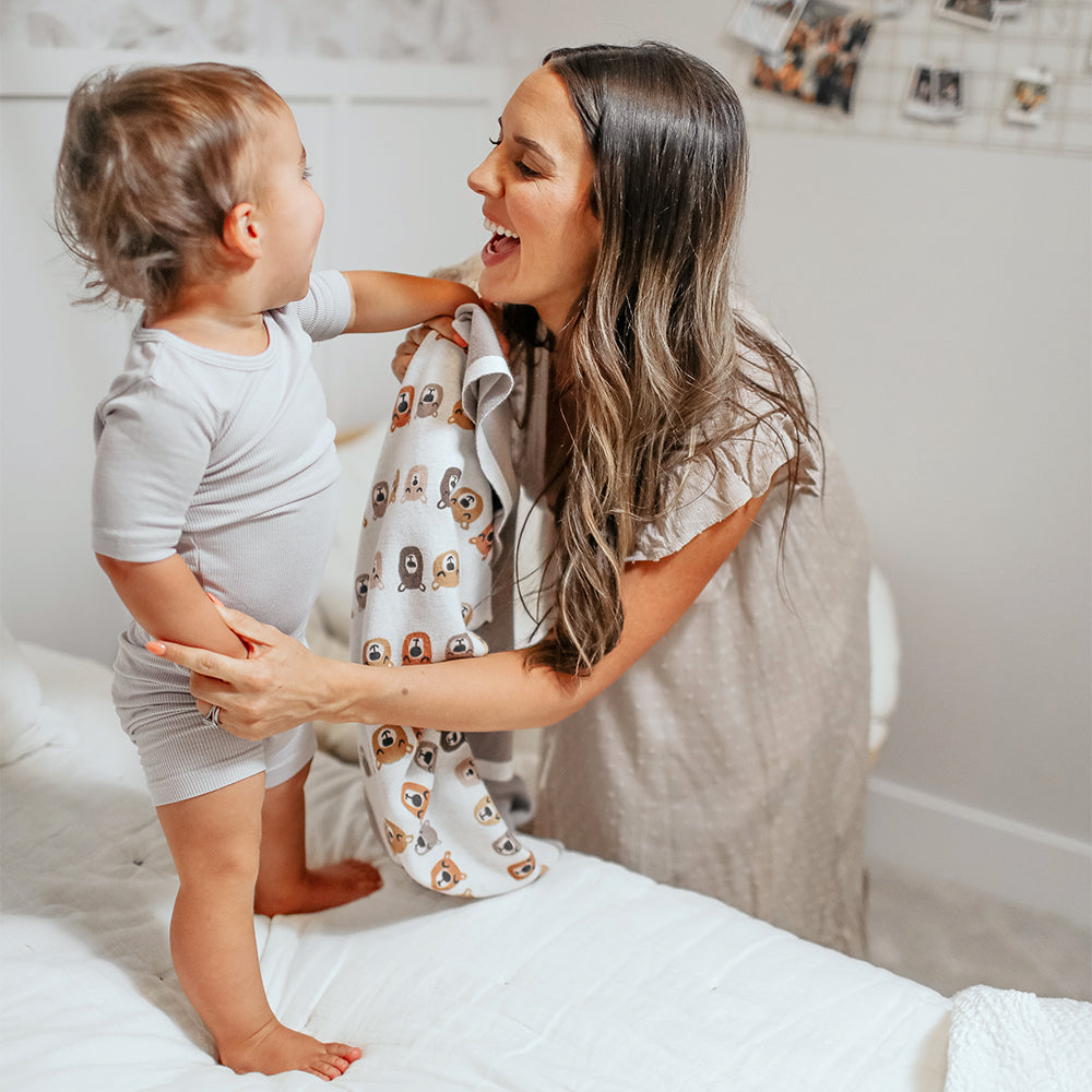 Little Dreamer Organic Baby Blanket - Little Camper - HoneyBug