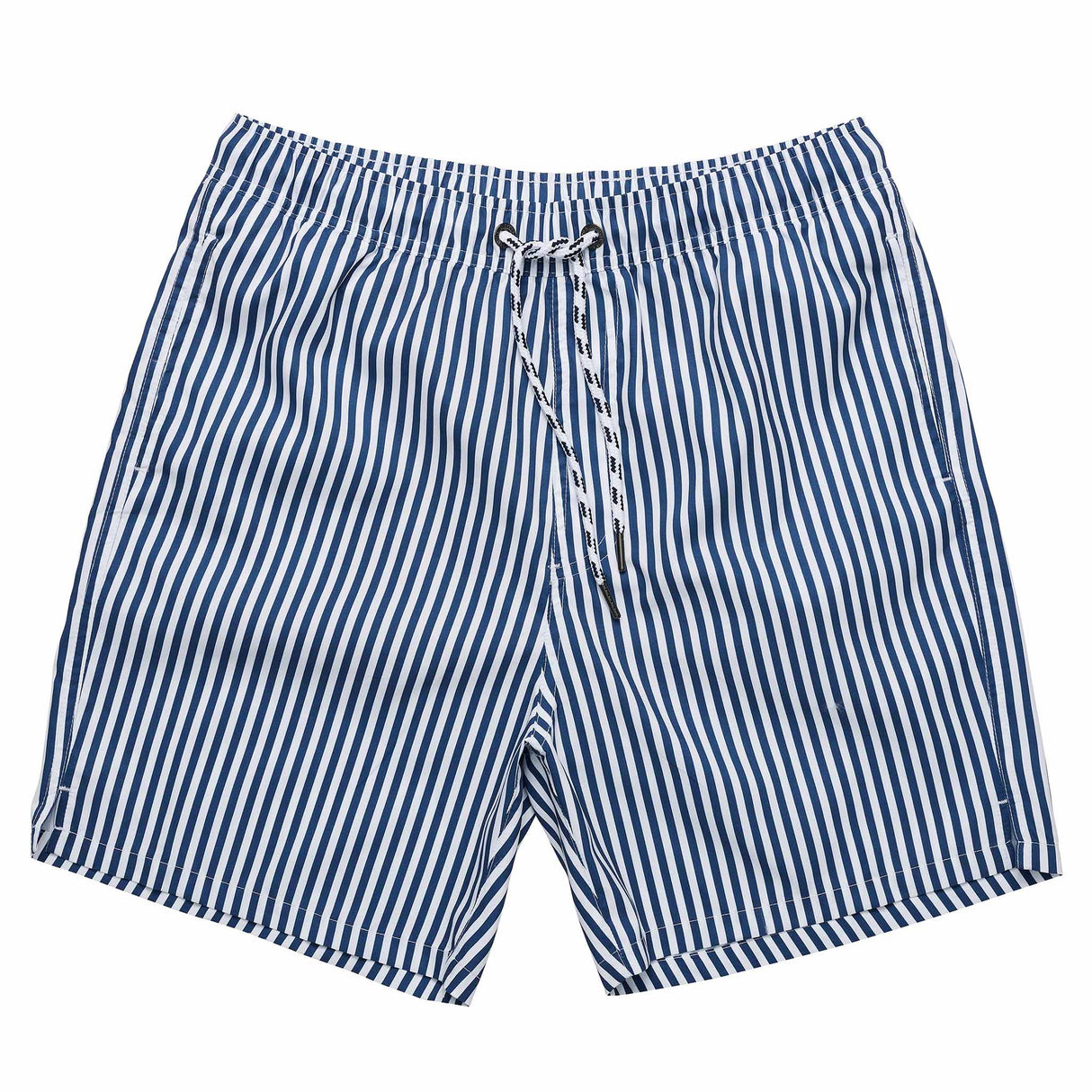 Mens Denim Stripe Comfort Lined Swim Short - HoneyBug