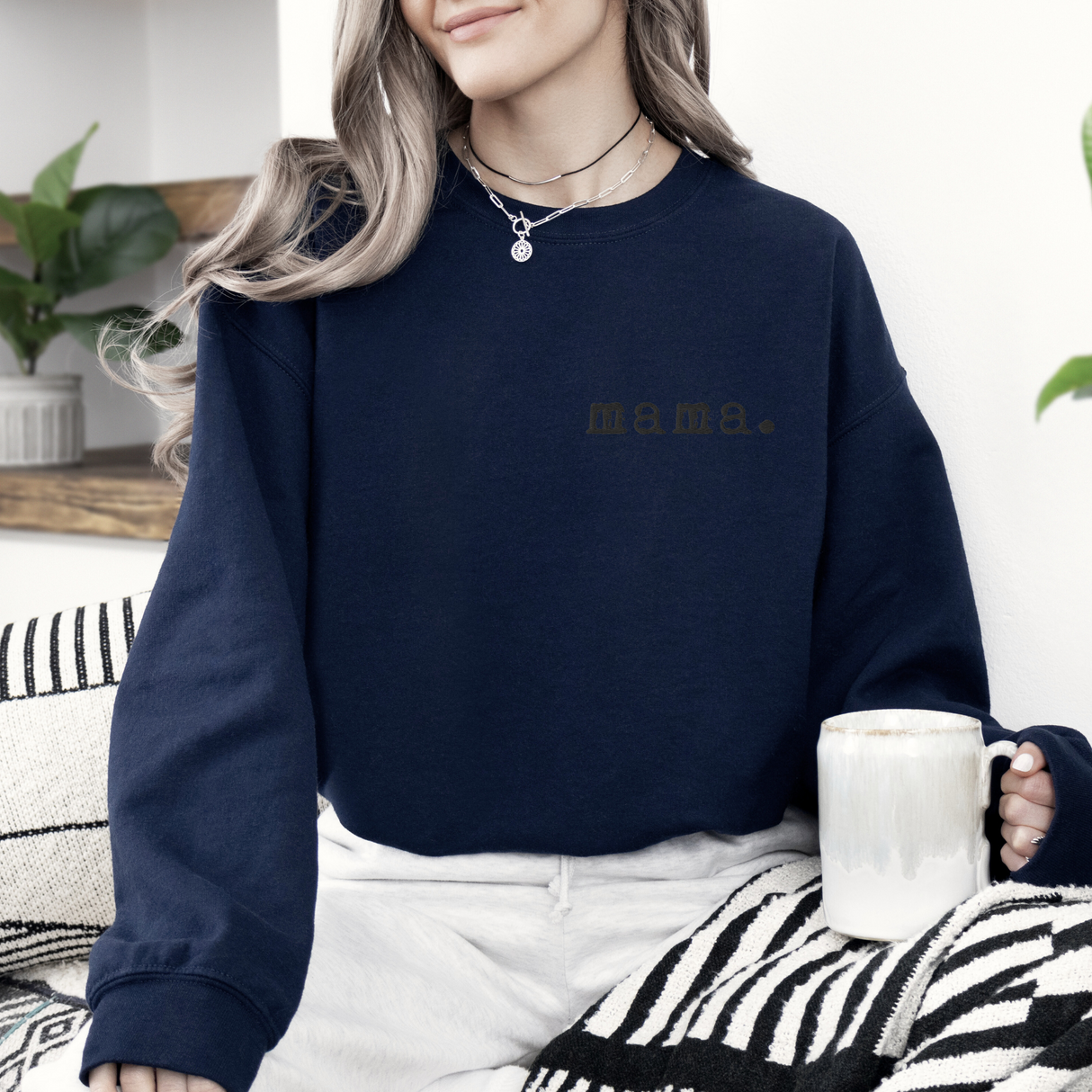 Mama. Embroidered | Premium Adult Sweatshirt - HoneyBug