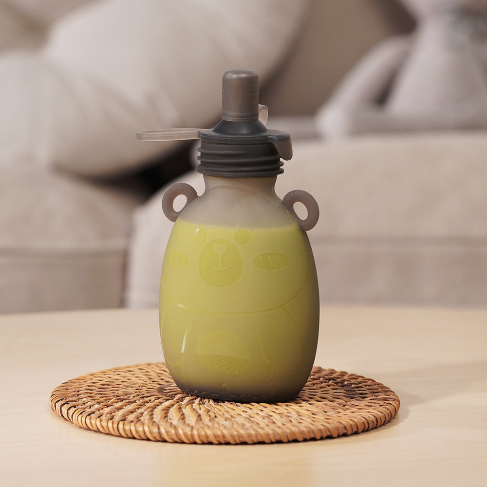 Haakaa Happii Bear Silicone Goody Pouch 6 oz - HoneyBug