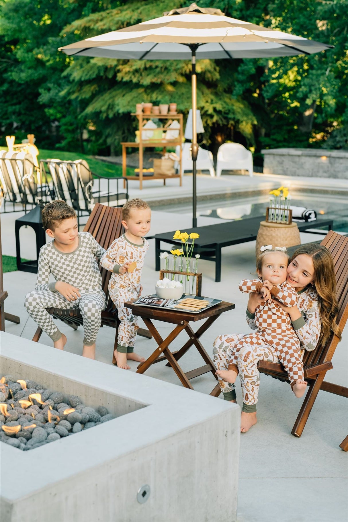 Light Green Checkered Bamboo Cozy Set - HoneyBug