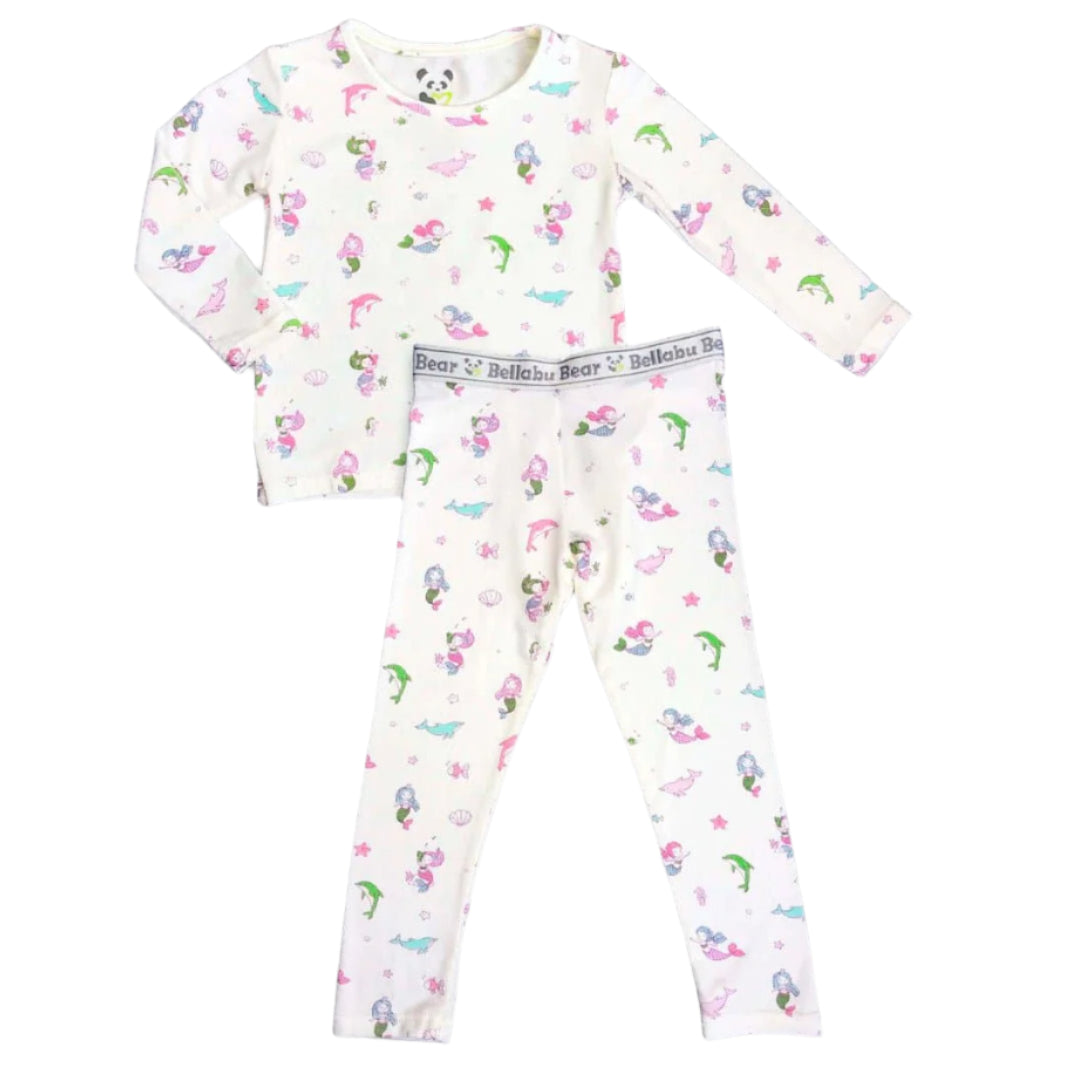 Mermaid Bamboo Kids Pajamas - HoneyBug