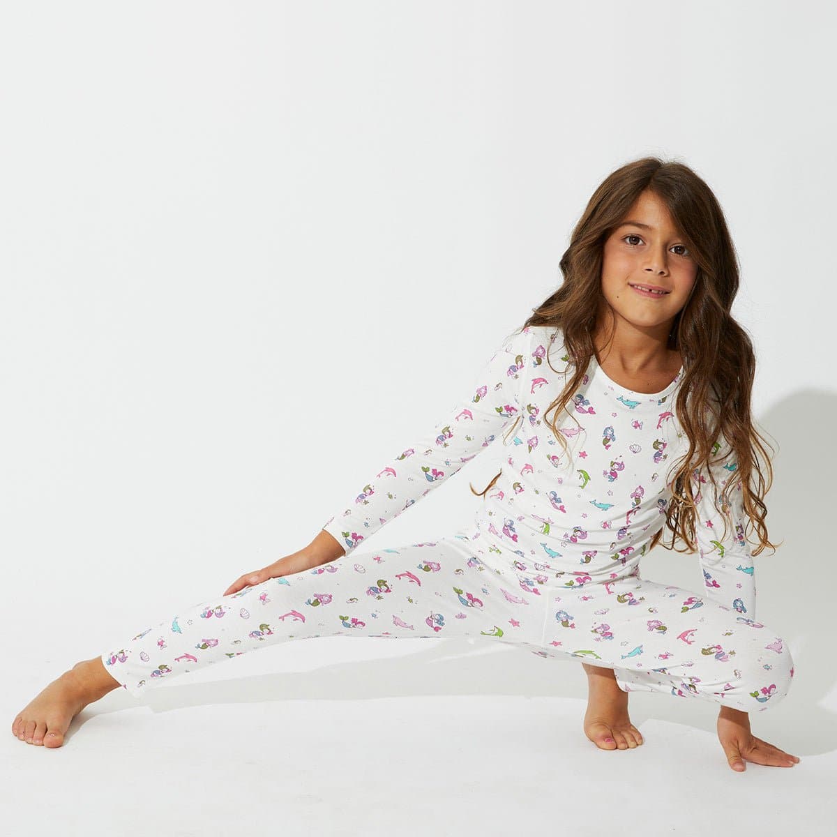 Mermaid Bamboo Kids Pajamas - HoneyBug