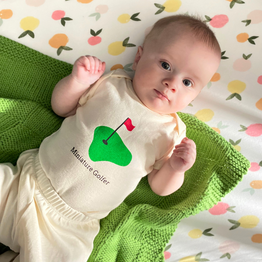 Mini Golfer Short Sleeve Romper - HoneyBug