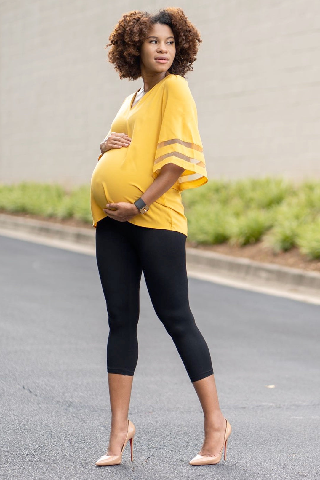 Mom's Night Out Crop Maternity Leggings - HoneyBug