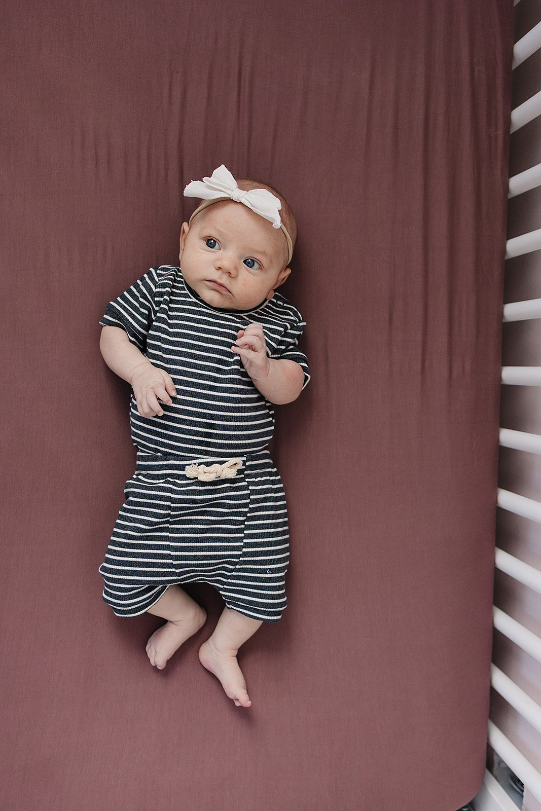 Plum Bamboo Stretch Crib Sheet - HoneyBug