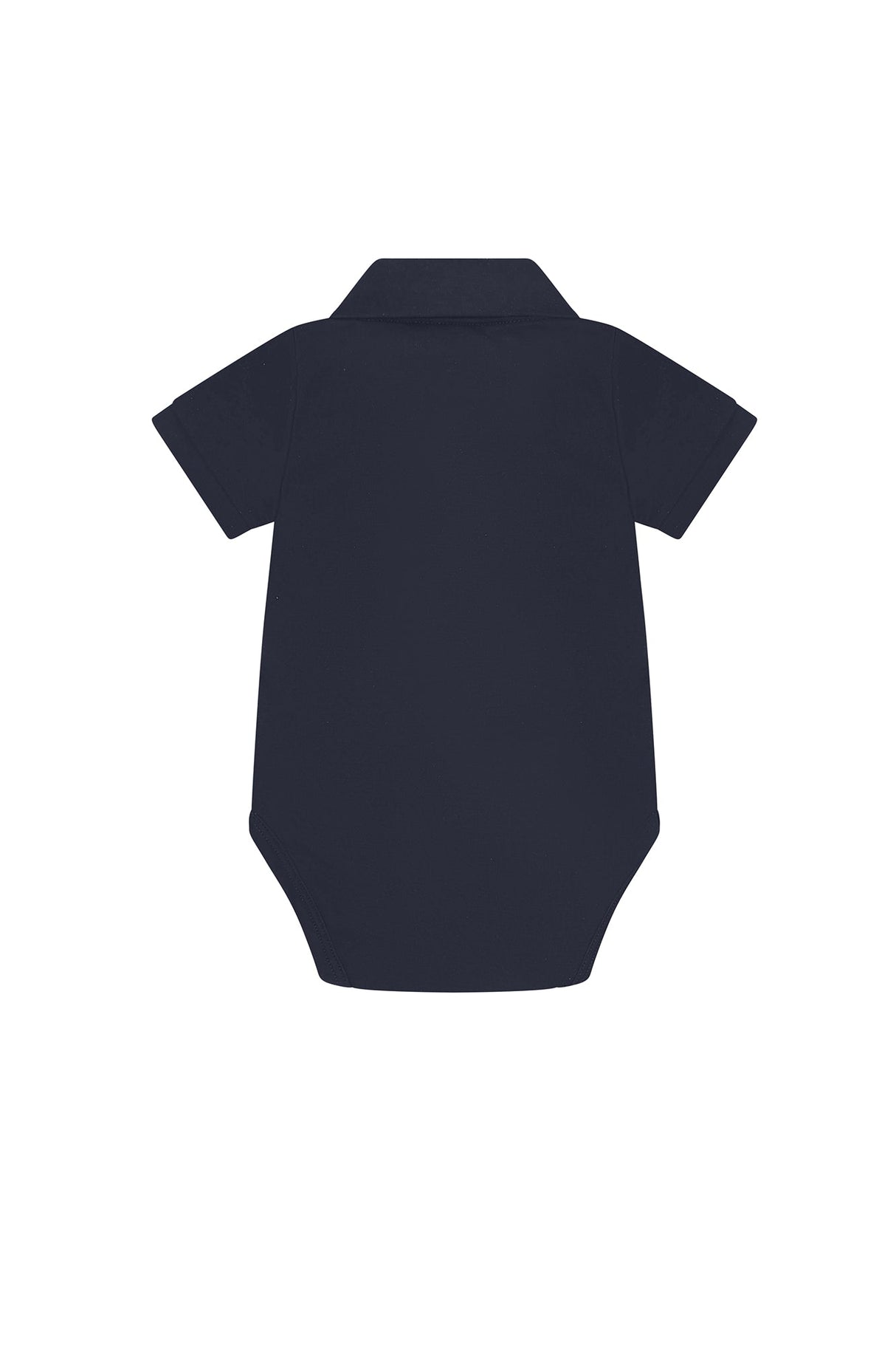 Navy Boy Short Sleeve Onesie - HoneyBug
