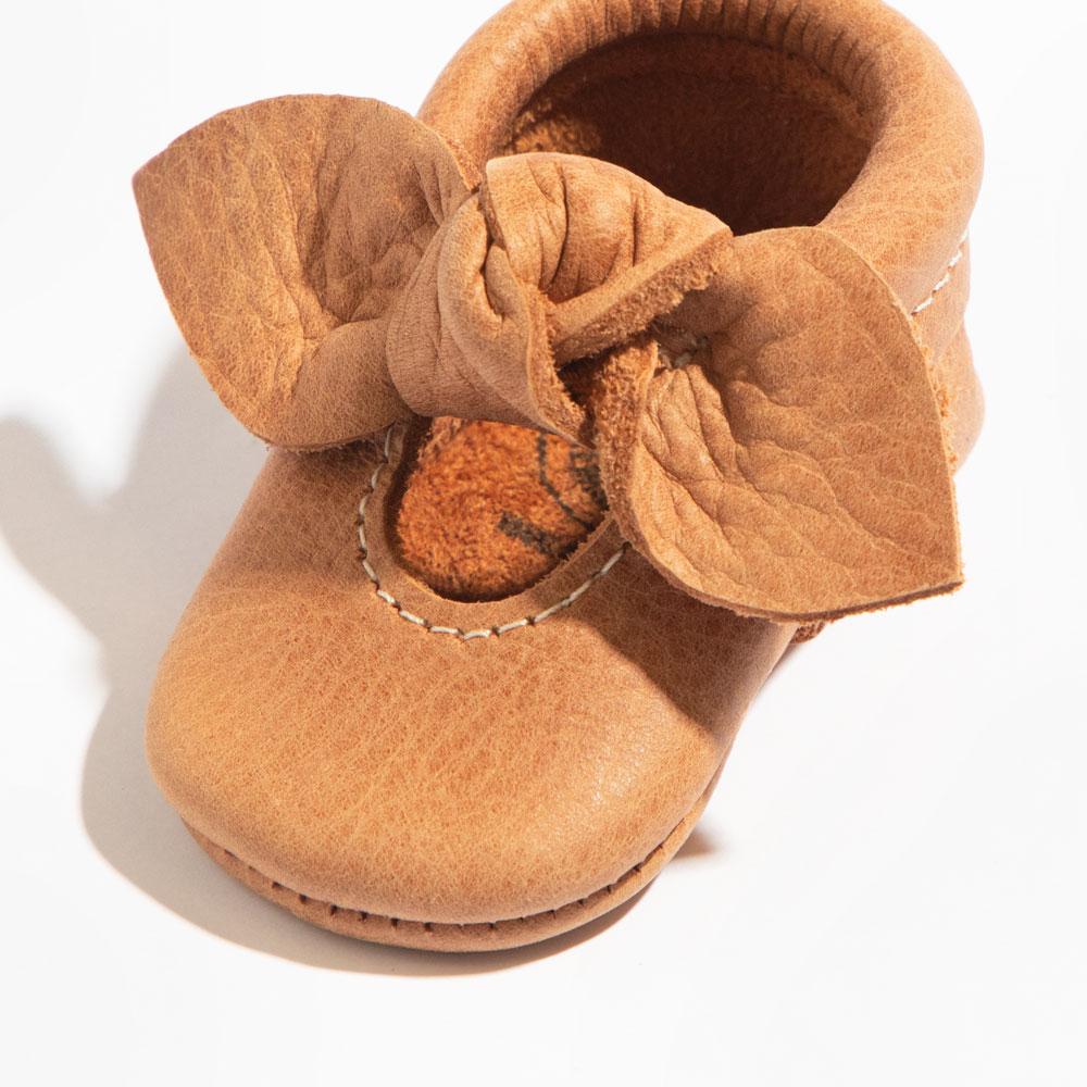 Newborn Zion Knotted Bow Baby Shoe - HoneyBug
