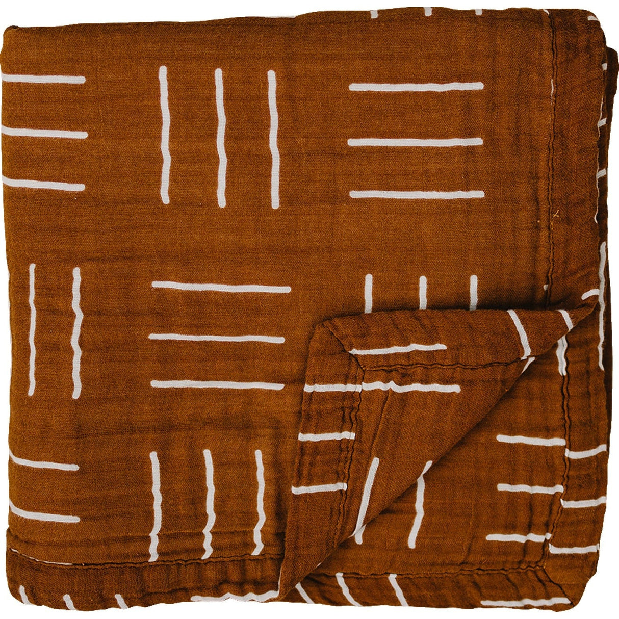 Mustard Mudcloth Muslin Quilt - HoneyBug