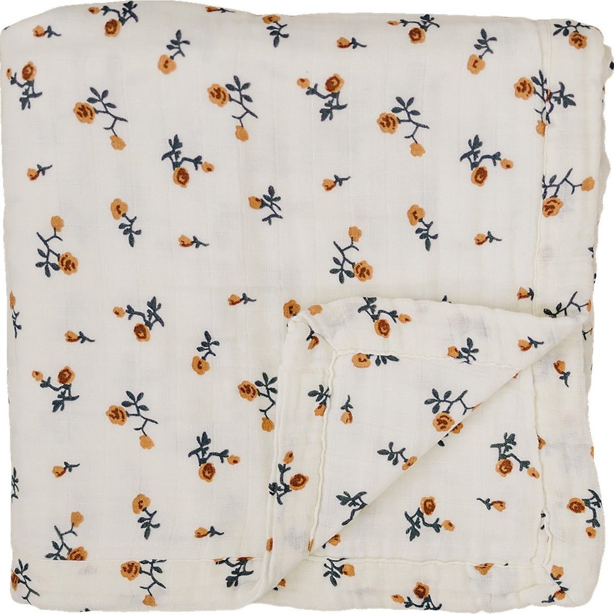 Cream Floral Muslin Quilt - HoneyBug