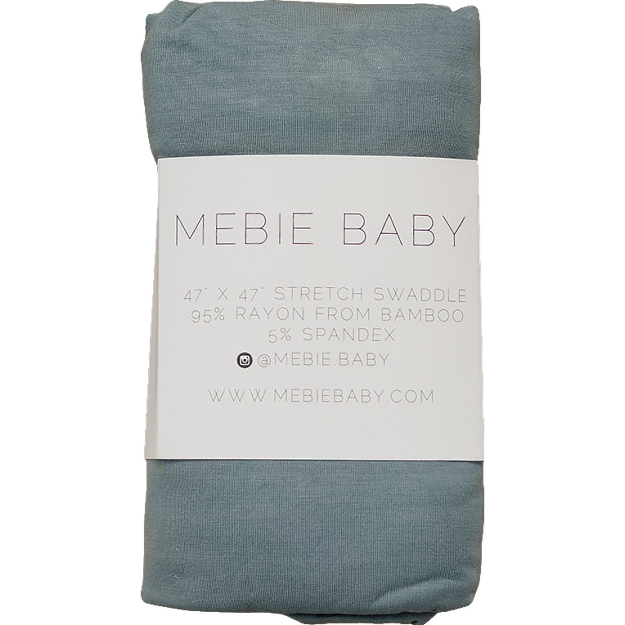 Dusty Blue Bamboo Stretch Swaddle - HoneyBug