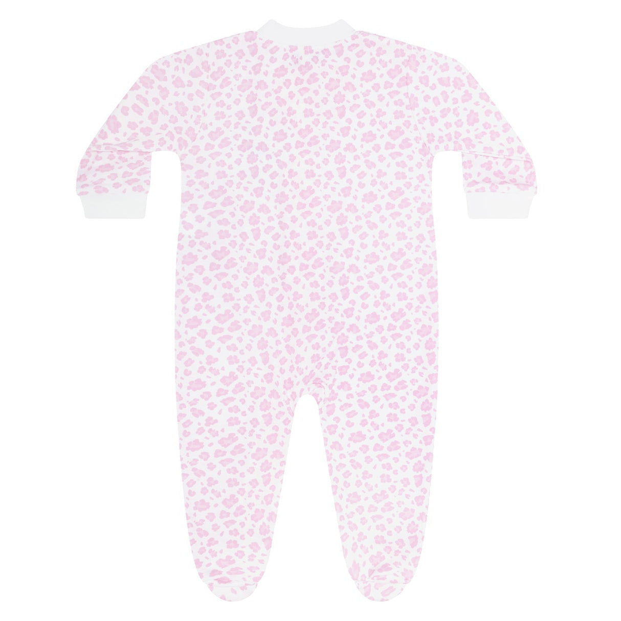Pink Cheetah Print Zipper Footie