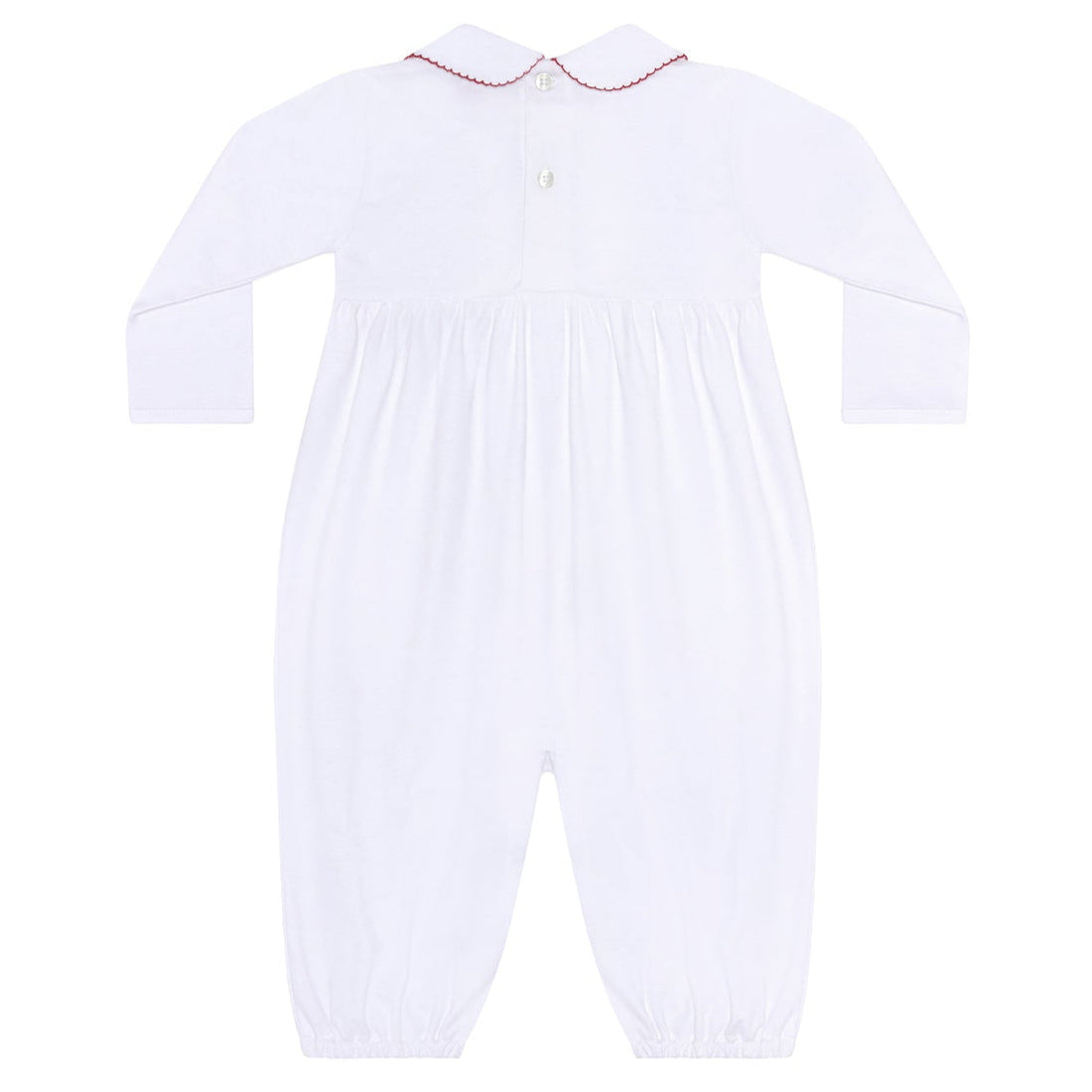 Christmas Wreath Smocked Romper - HoneyBug