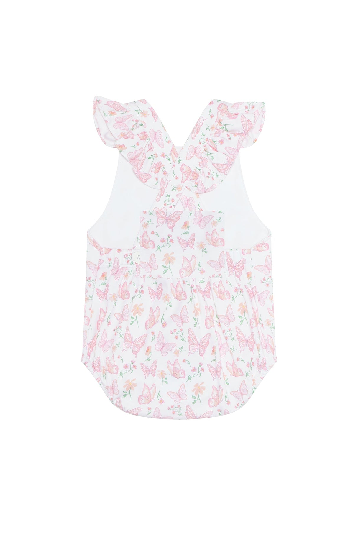 Butterflies Print Ruffle Bubble - HoneyBug
