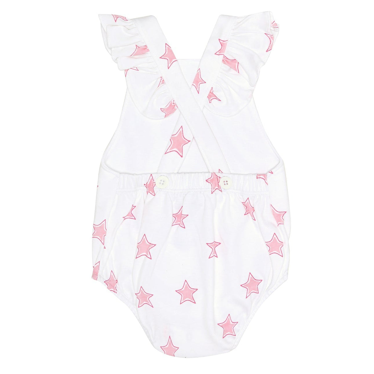 Pink Stars Print Ruffle Bubble