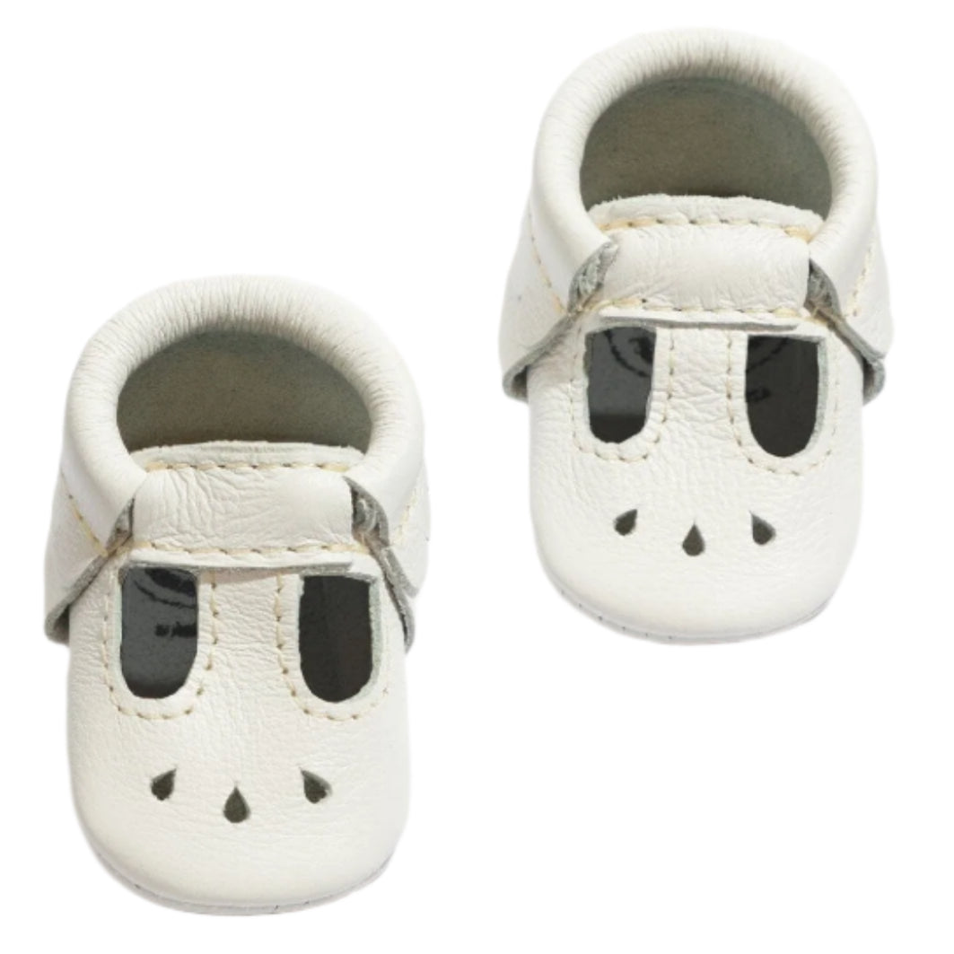 Newborn Bright White Mary Jane Baby Shoe - HoneyBug