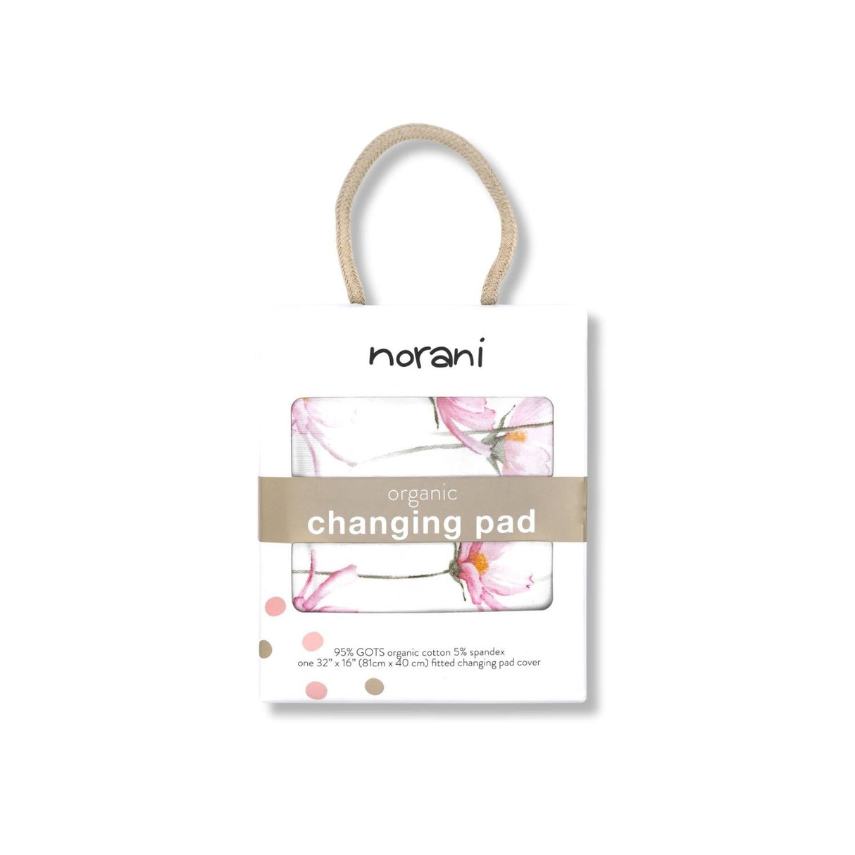 Organic Changing Pad Cover - Pink Petals