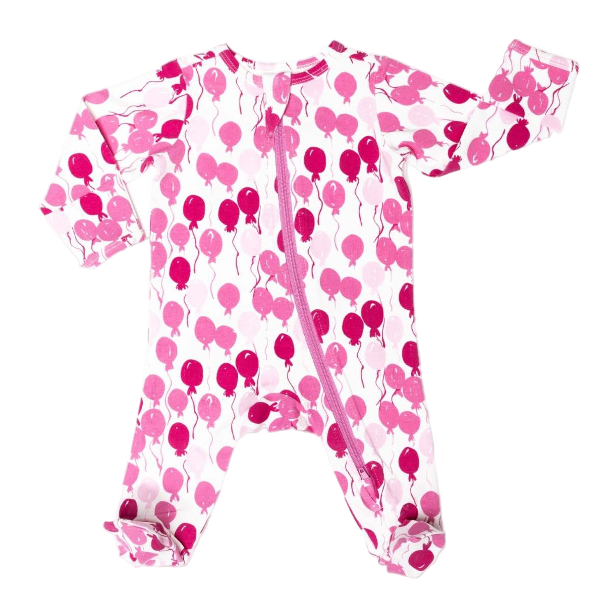 Organic Footie - Pink Balloons