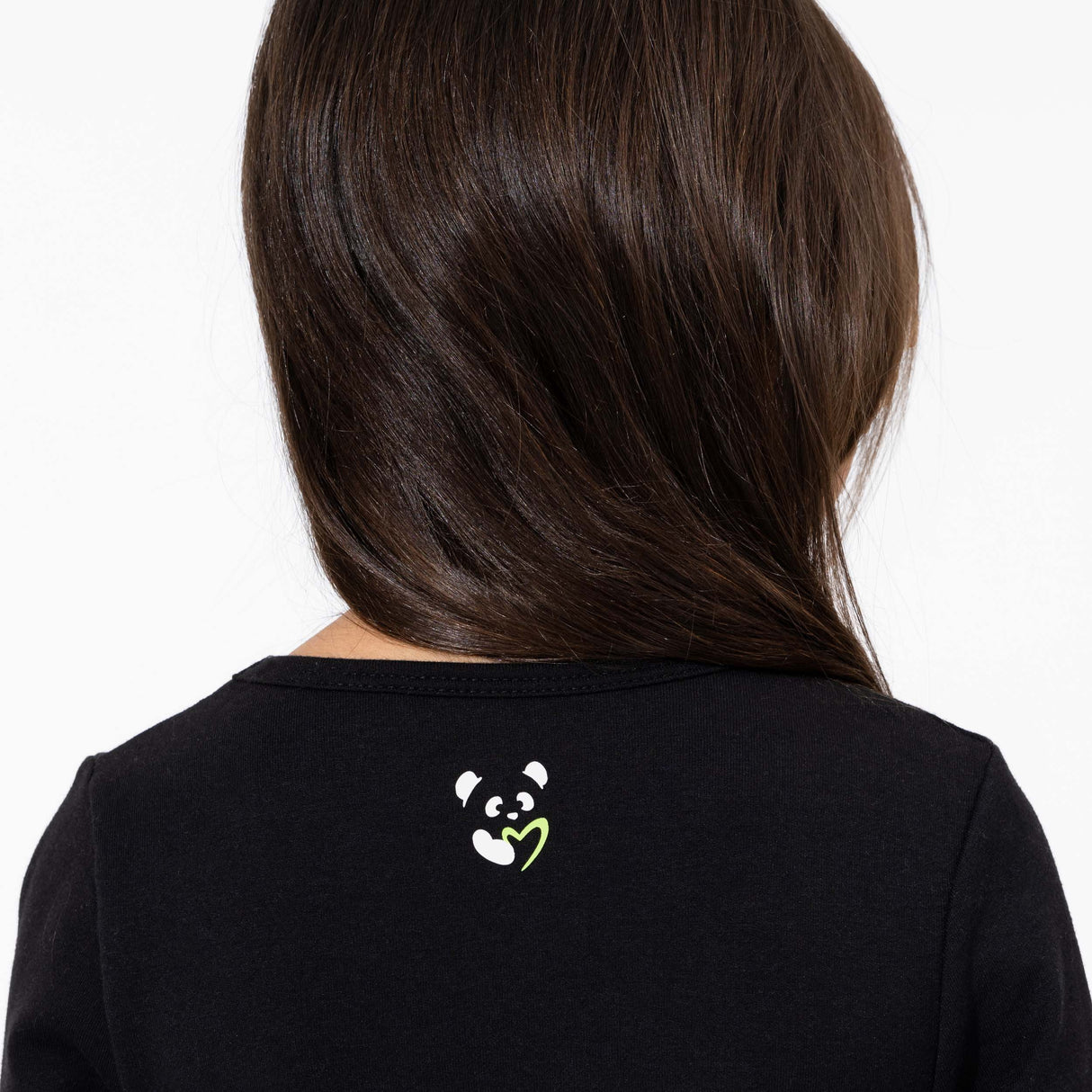 Obsidian Black Bamboo Terry Daywear Girls' Long Sleeve Dress - HoneyBug