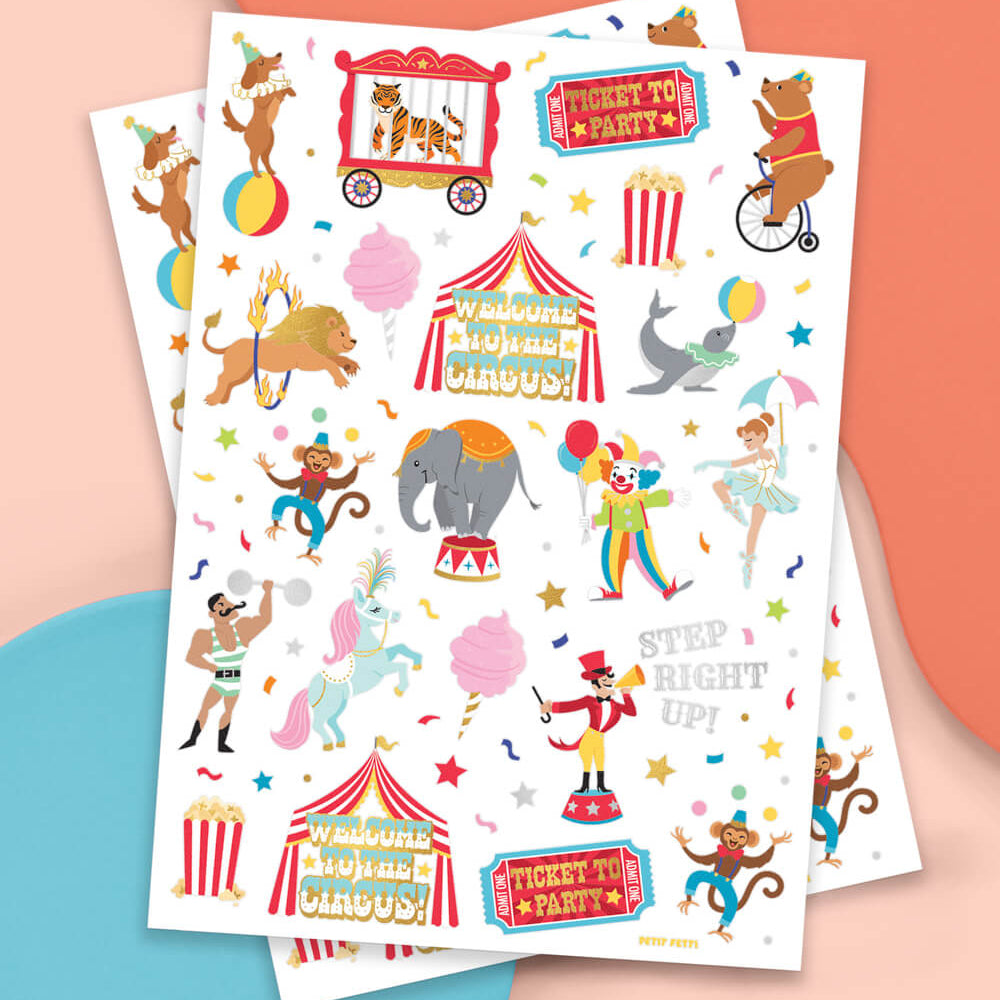 Circus Act Tats - 42 Temporary Tattoos
