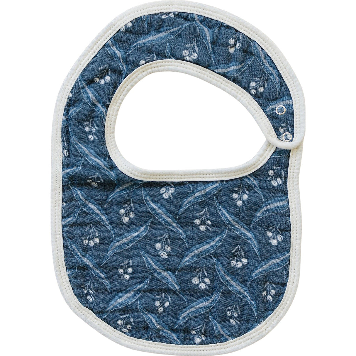 Navy Berry Classic Muslin Bib - HoneyBug