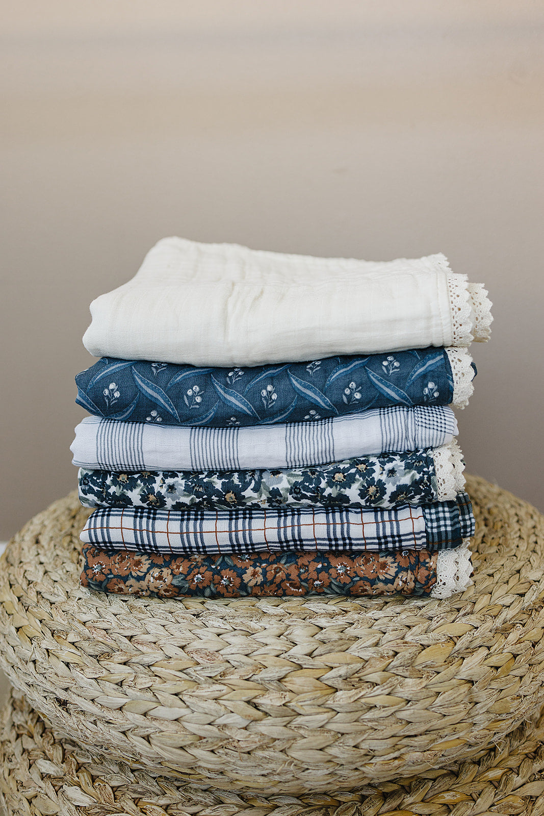 Vintage Plaid + Navy Plaid Muslin Quilt - HoneyBug