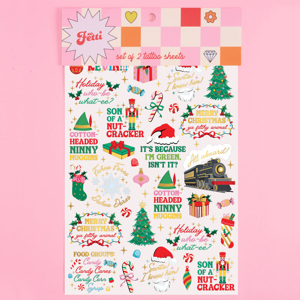 Christmas Movie Tattoos - 48 Temporary Tattoos