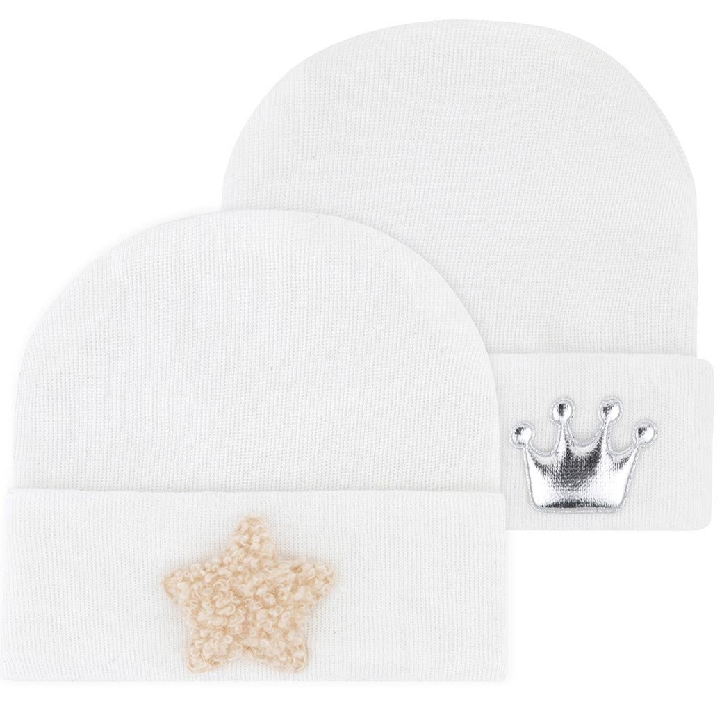 Newborn Hospital Hats - Whites - HoneyBug