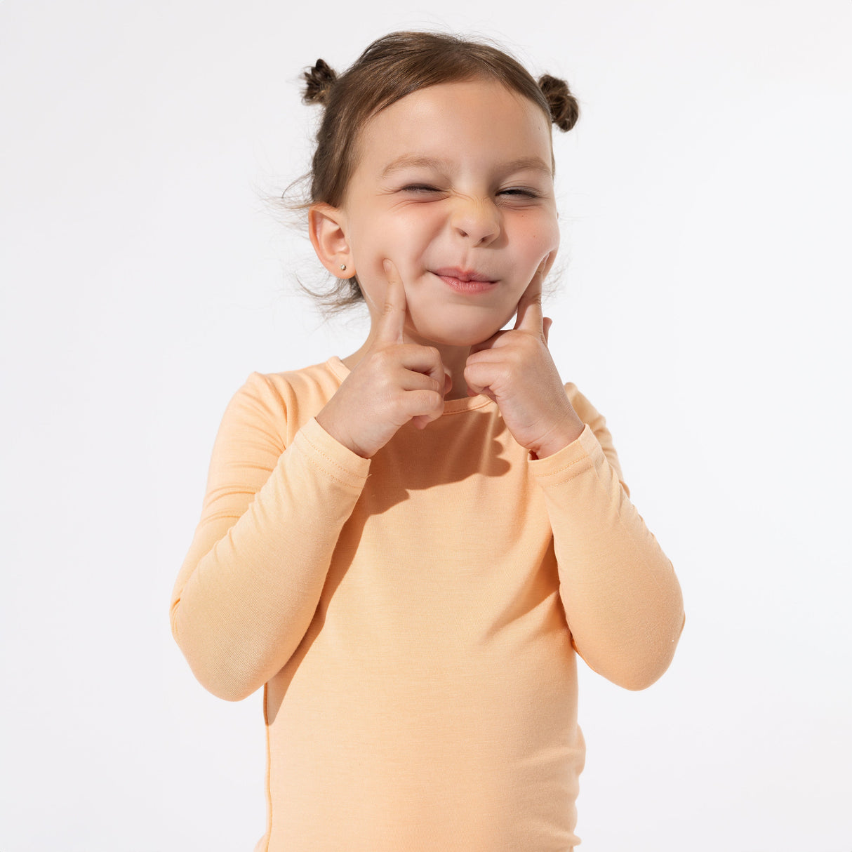 Peach Fuzz Bamboo Kids Pajamas - HoneyBug