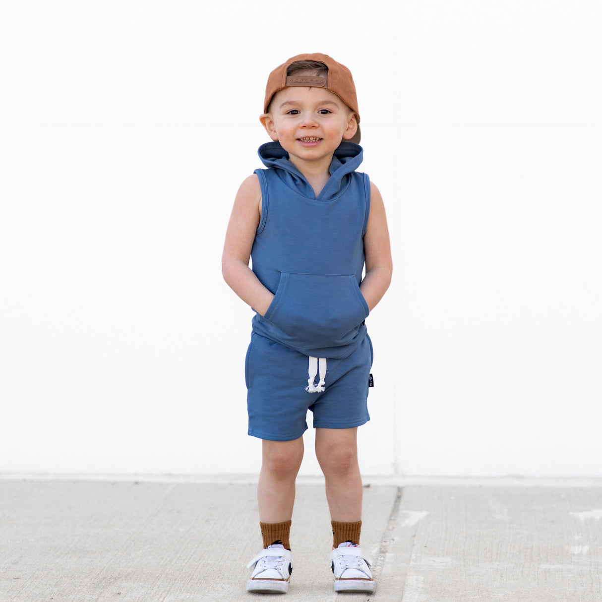 BAMBOO HOODIE TANK- Arctic - HoneyBug