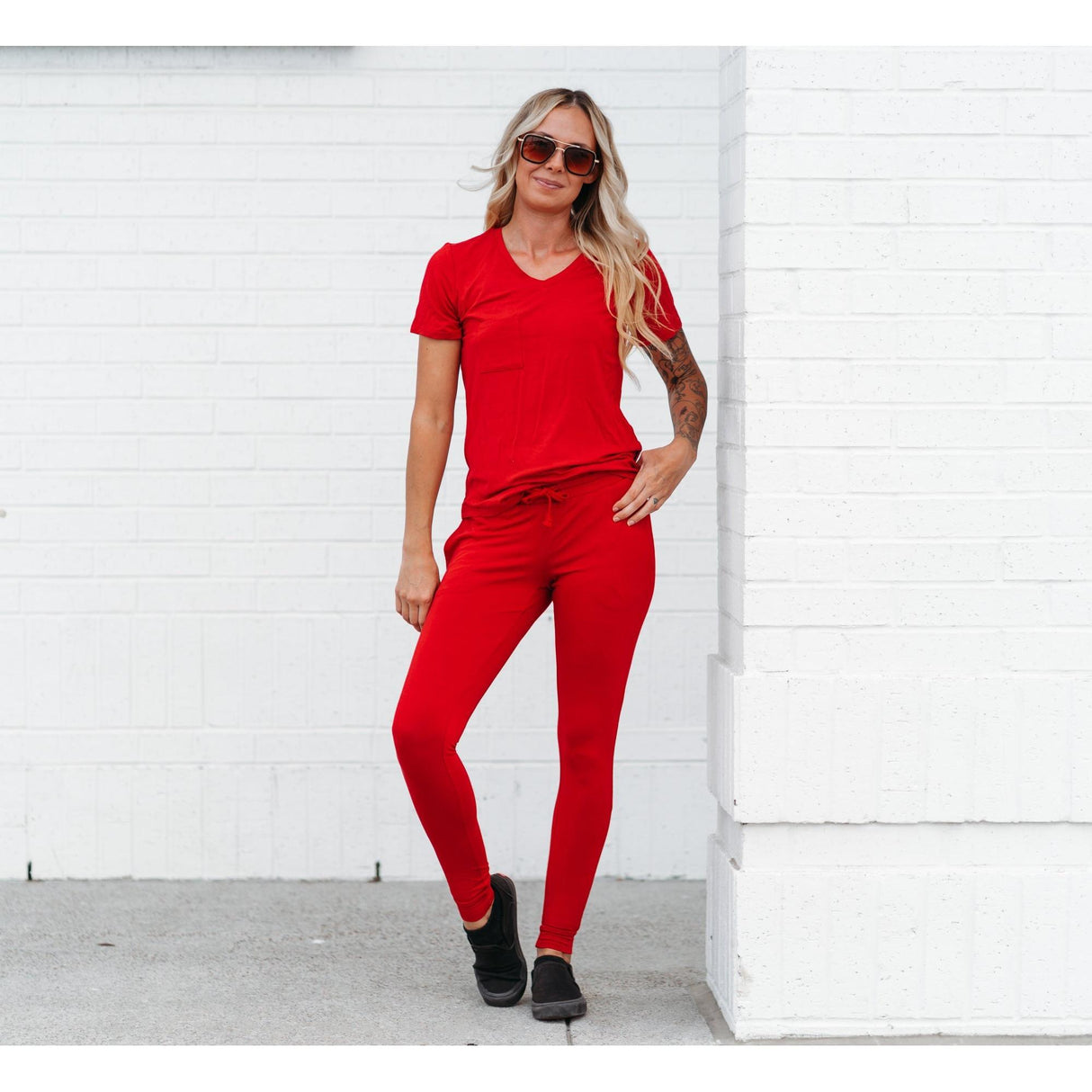 MAMA JOGGERS- Red - HoneyBug