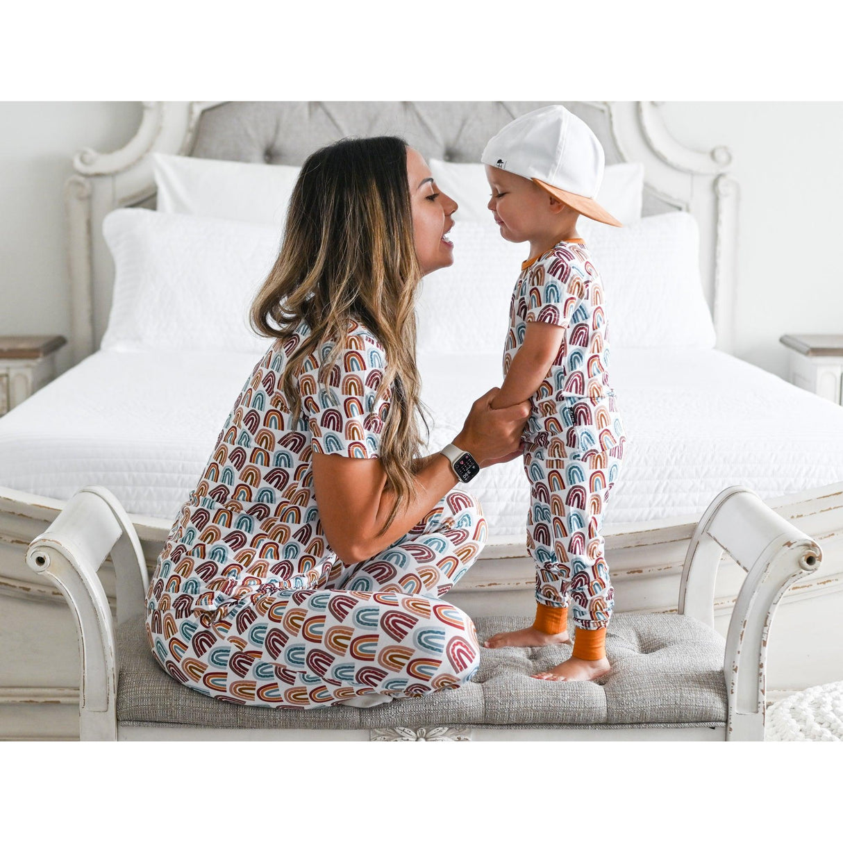 MAMA JOGGERS- Neutral Rainbow - HoneyBug