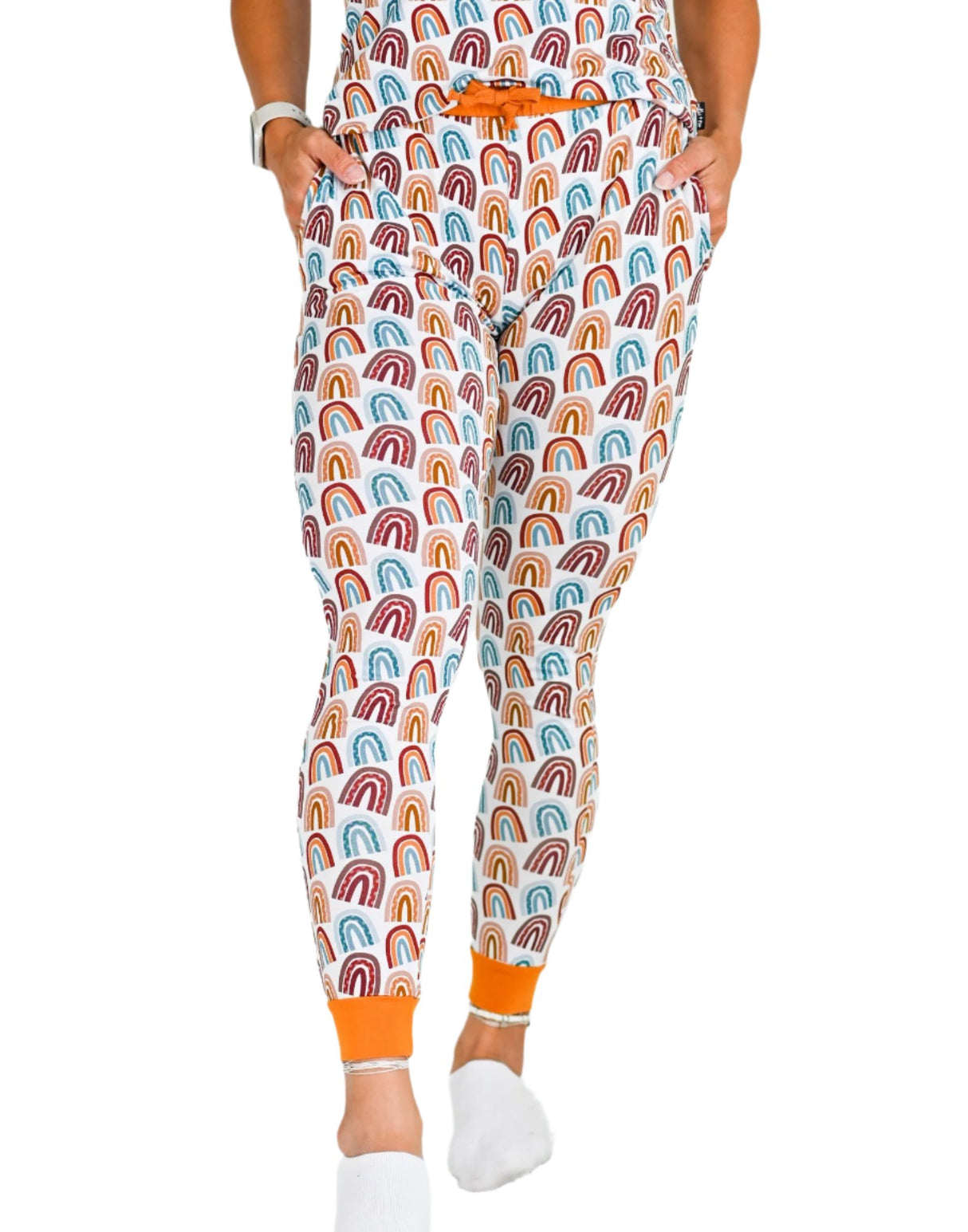 MAMA JOGGERS- Neutral Rainbow - HoneyBug