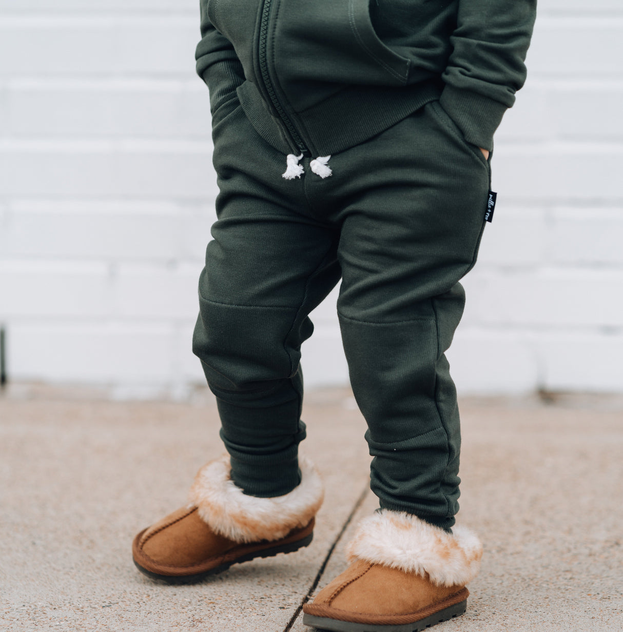 JOGGERS- Moss Bamboo French Terry - HoneyBug