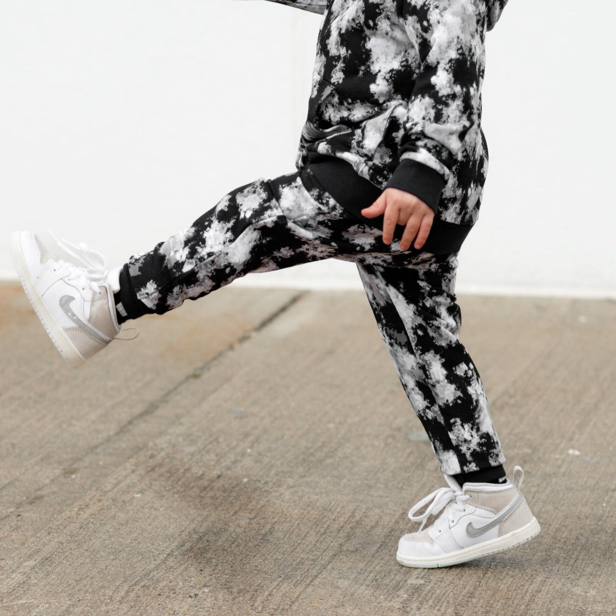 JOGGERS- Black Tie Dye Bamboo French Terry - HoneyBug