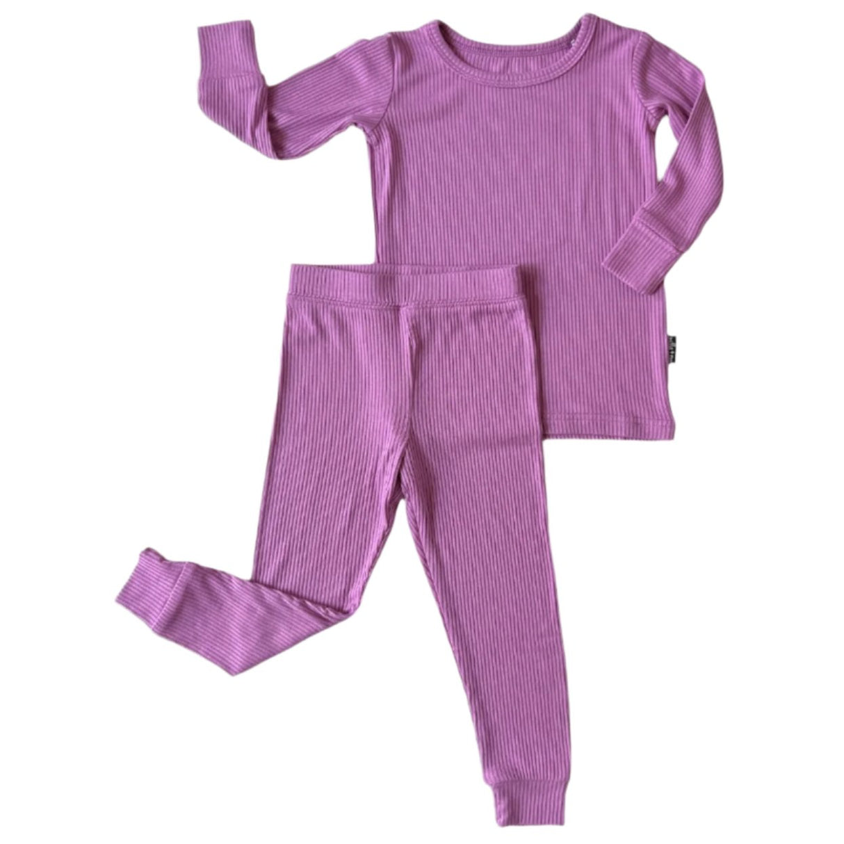 LONG SLEEVE 2 PIECE SETS- Lilac Ribbed - HoneyBug
