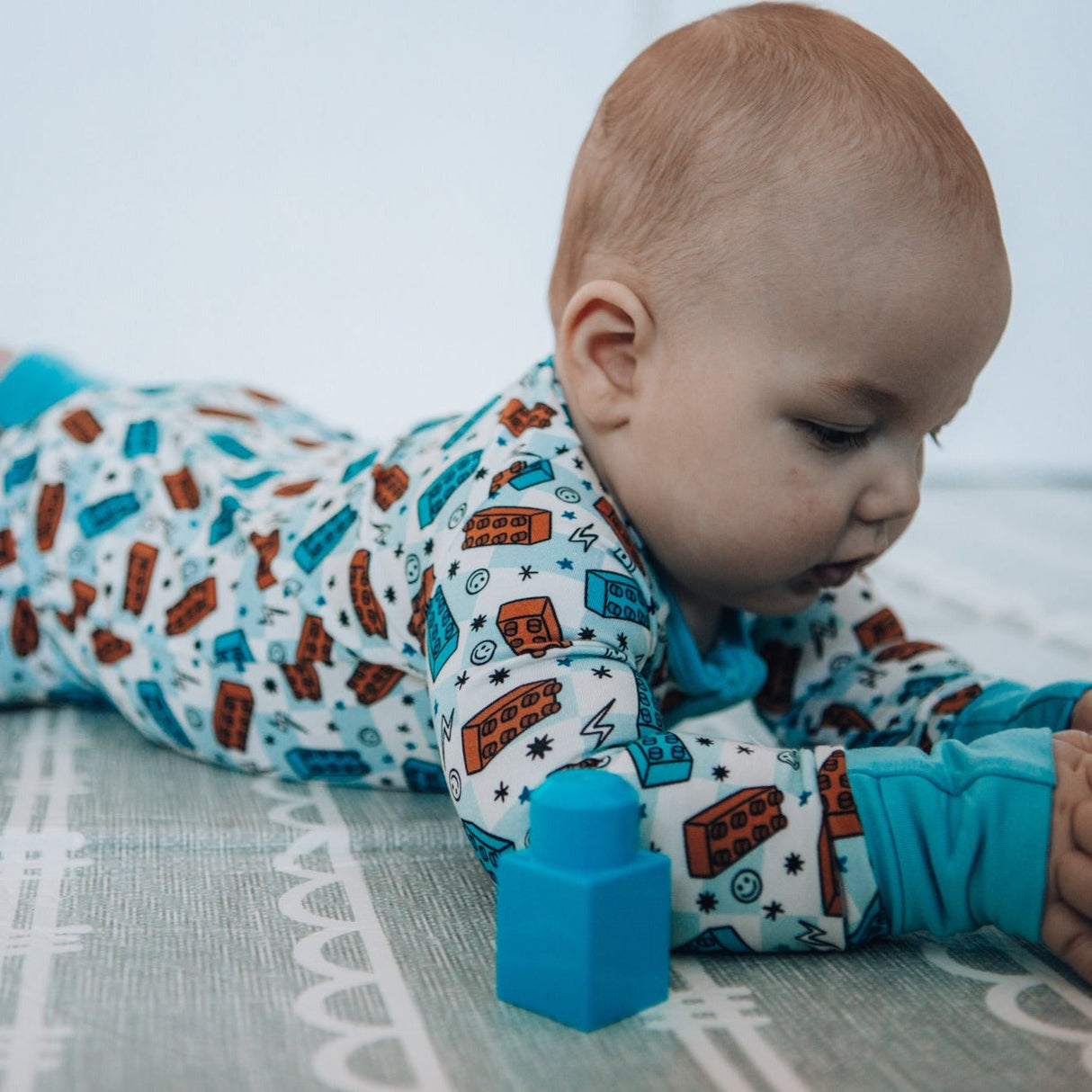 ZIP ROMPER- Legos - HoneyBug