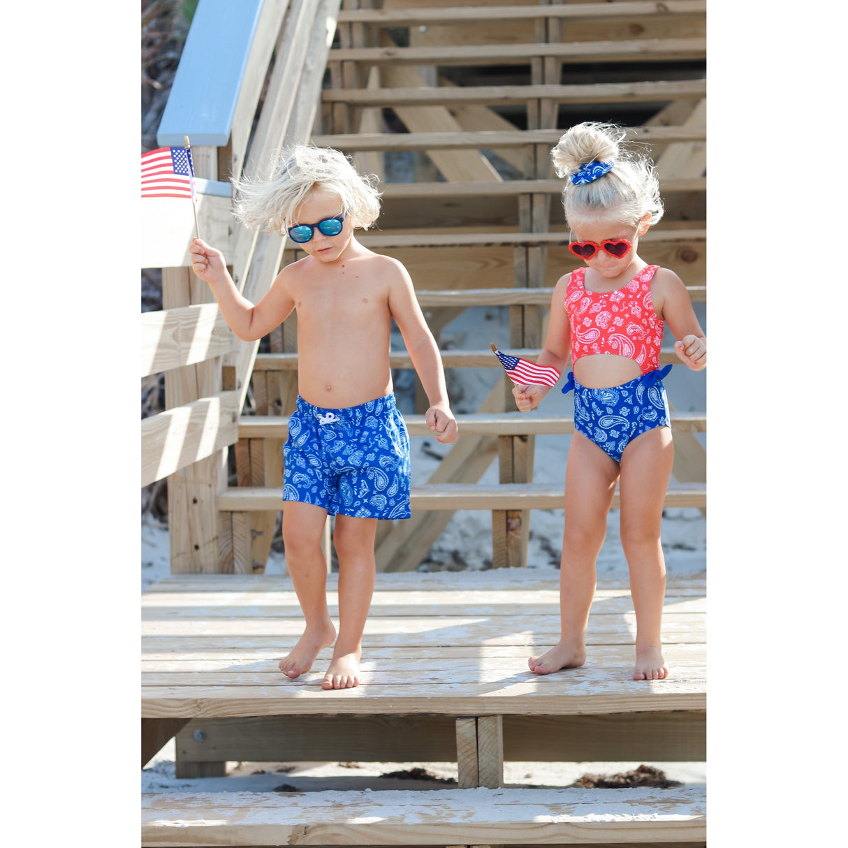 Blue Glory Trunks - HoneyBug