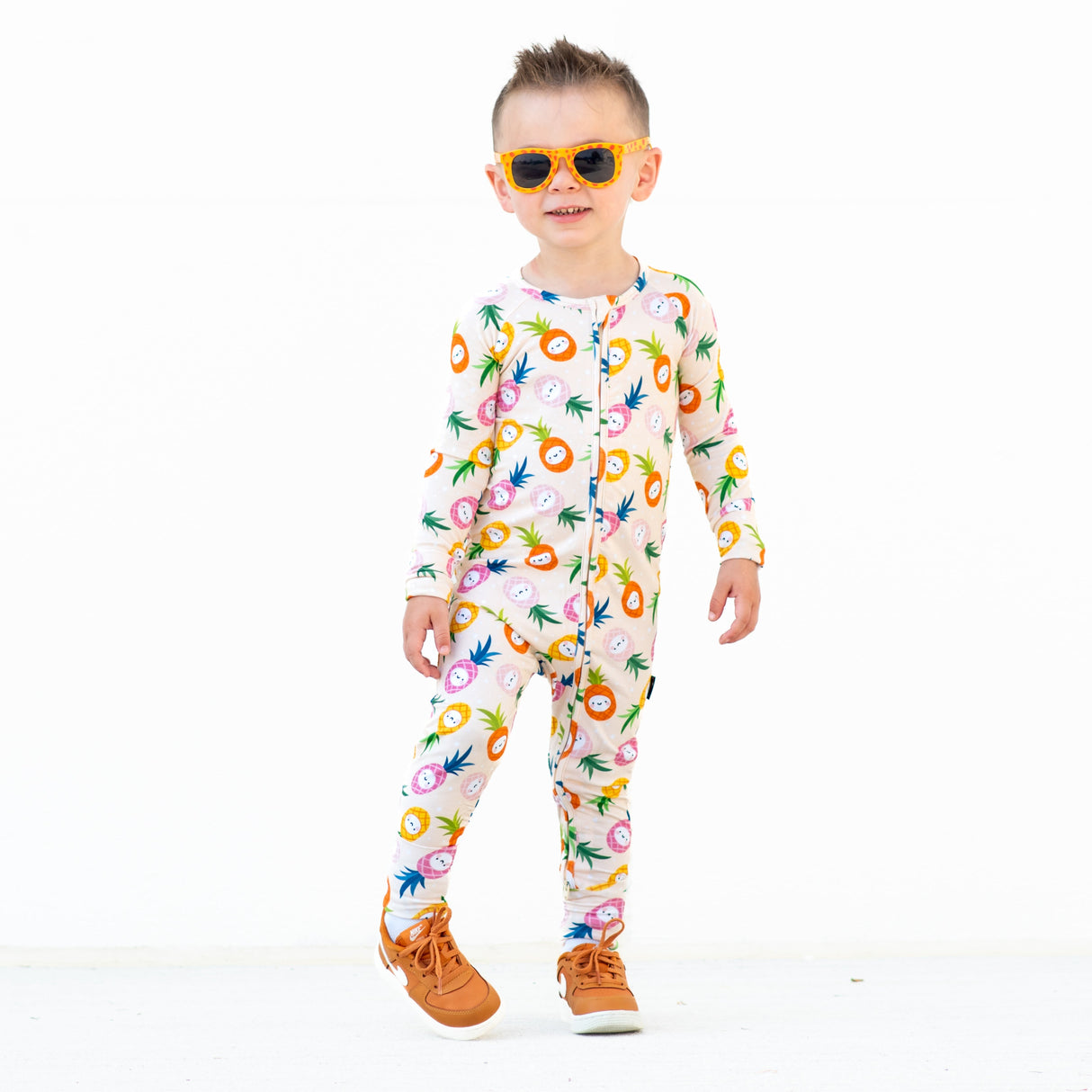 ZIP ROMPER - Kawaii Pineapple - HoneyBug