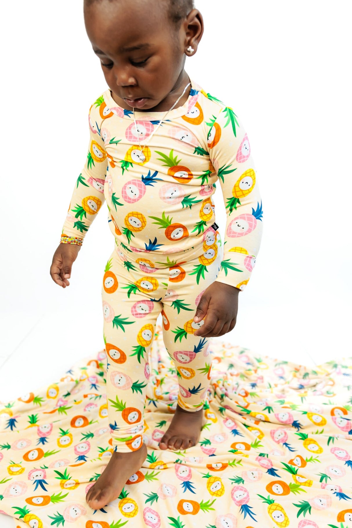 LONG SLEEVE 2 PIECE SETS- Kawaii Pineapple - HoneyBug