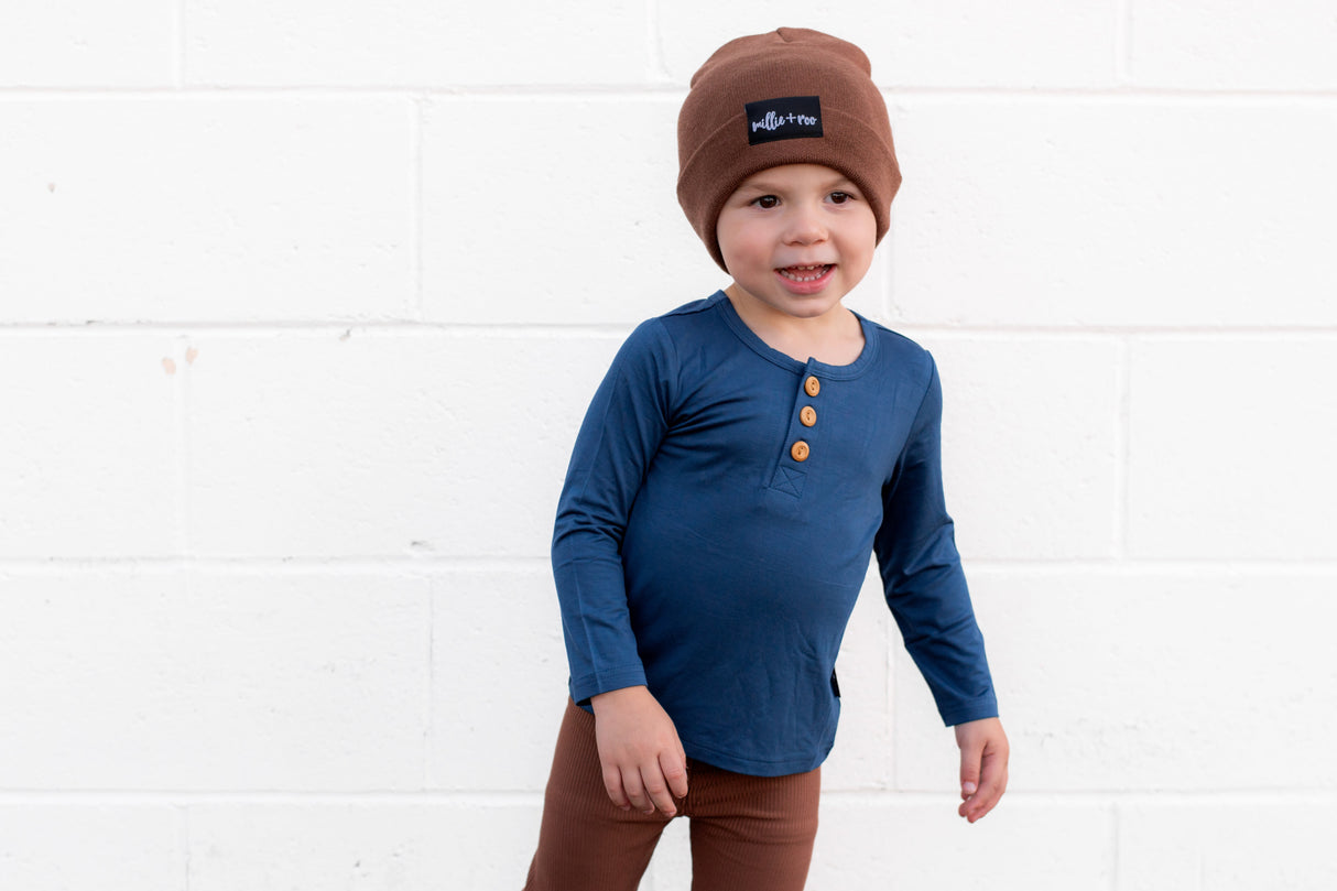 BAMBOO CUFF BEANIE- Sienna - HoneyBug