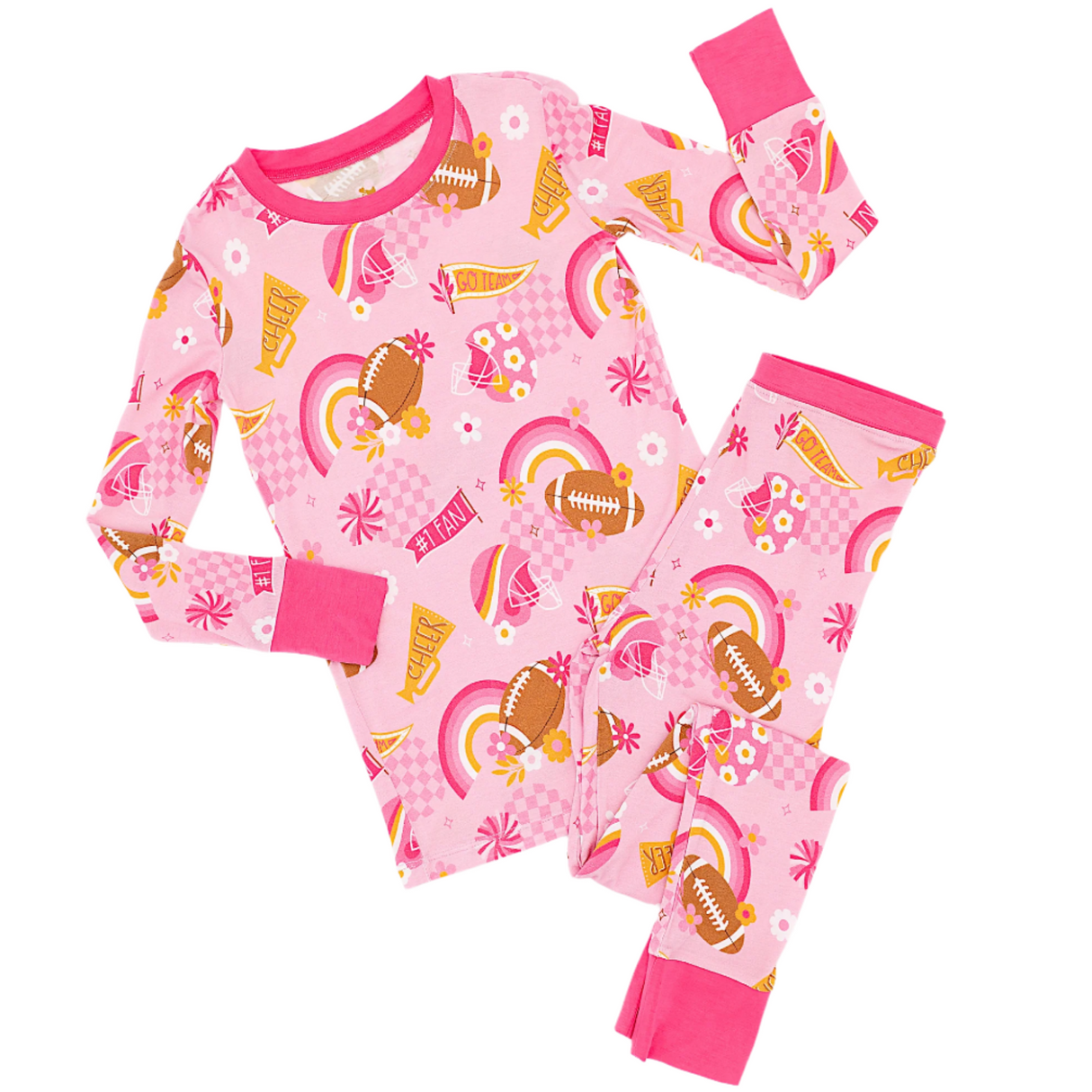 On Game Days We Wear Pink Kid Pajamas - HoneyBug