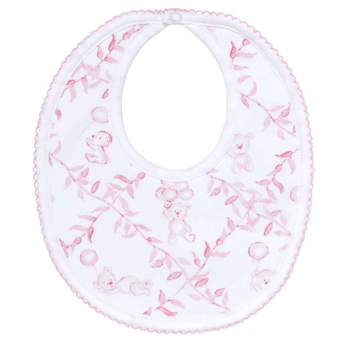 Pink Bears Trellace Bib - HoneyBug