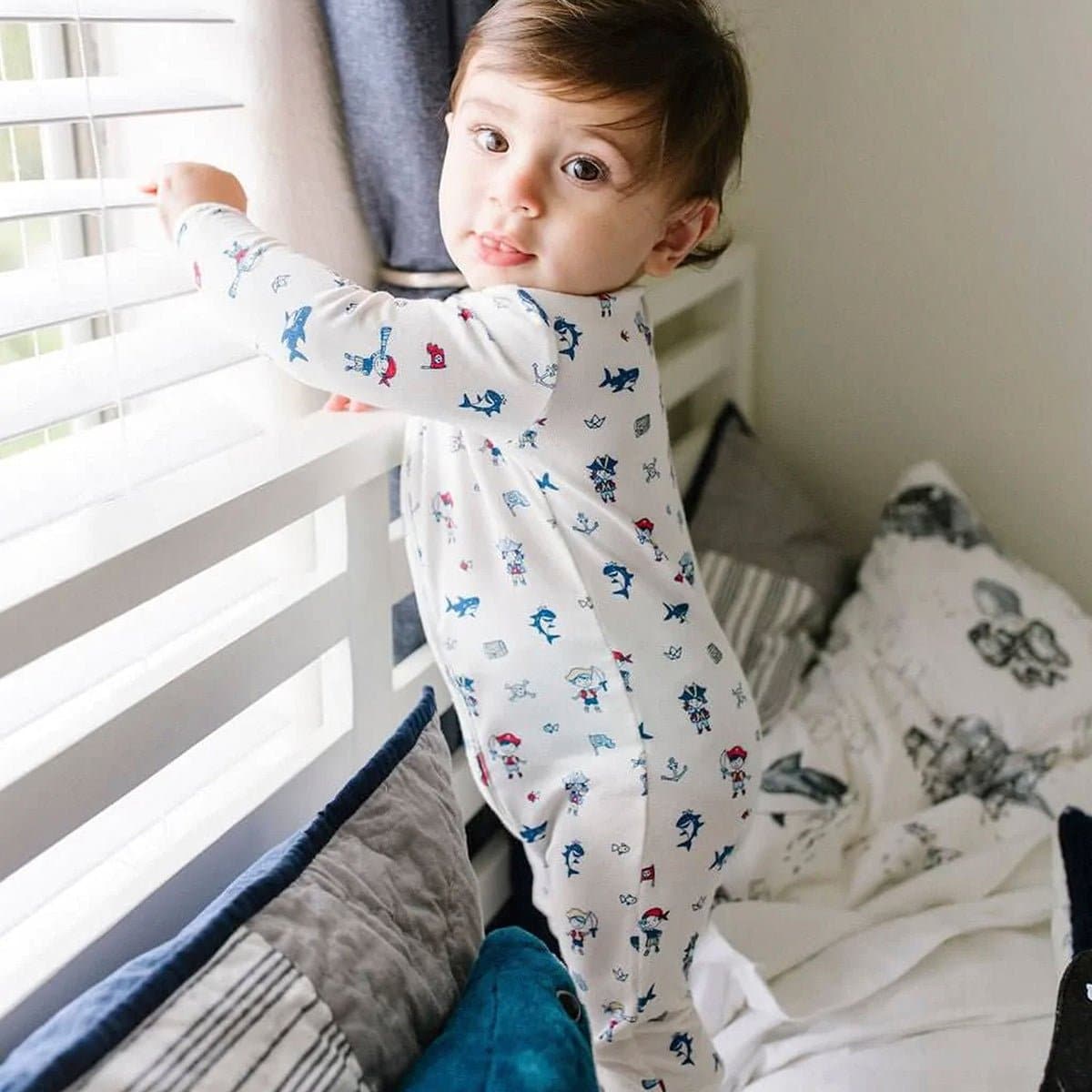 Pirate Bamboo Convertible Footie - HoneyBug