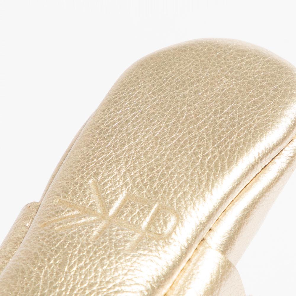 Platinum Knotted Bow Baby Shoe - HoneyBug