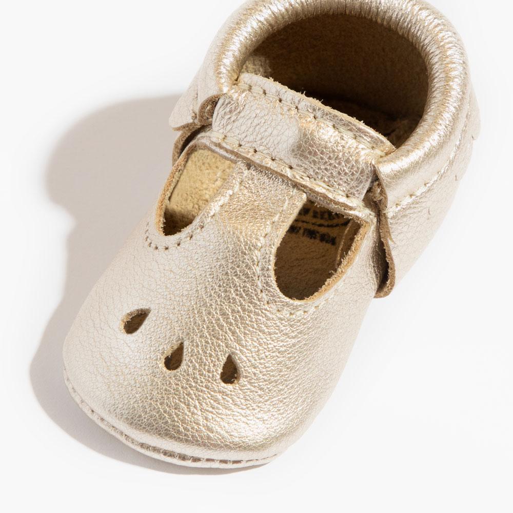 Platinum Mary Jane Baby Shoe - HoneyBug